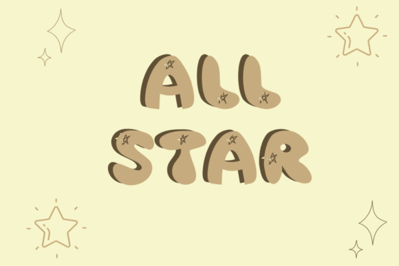 All Star Typeface: A Decorative Display Font for Playful Branding
