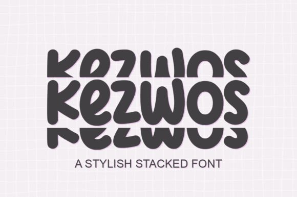 Kezwos: The Stylish Stacked Font for Scroll-Stopping Visuals