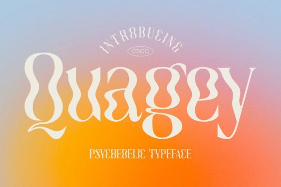 Quagey: A Psychedelic Display Typeface for Bold Editorial Design
