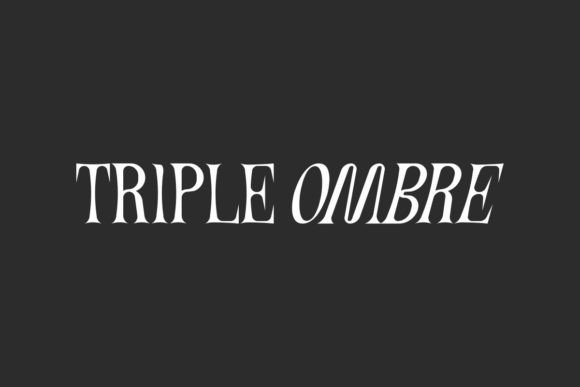 Triple Ombre: A Display Typeface for Editorial Identity